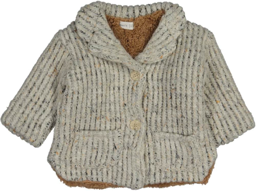 ORCHARD-Abrigo de lana y peluche Crudo