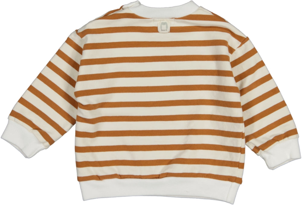 SNAIL-Striped sweatshirt Caramel