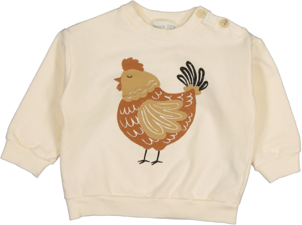 SNAIL- Sweatshirt Chicken Ecru