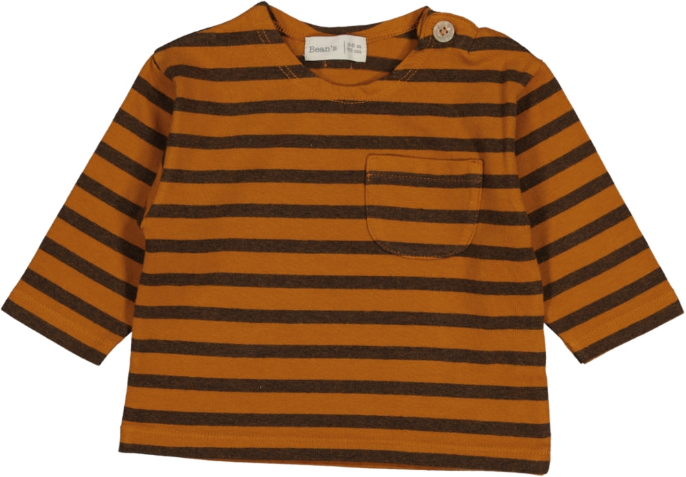 TROWEL-Striped T-shirt Caramel