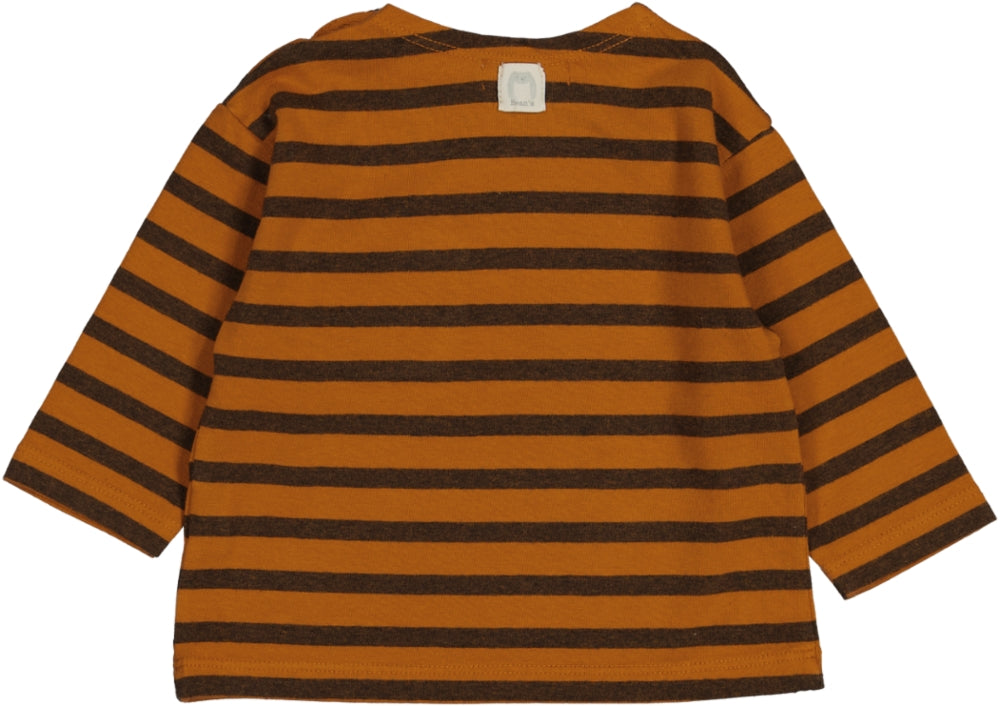 TROWEL-Striped T-shirt Caramel