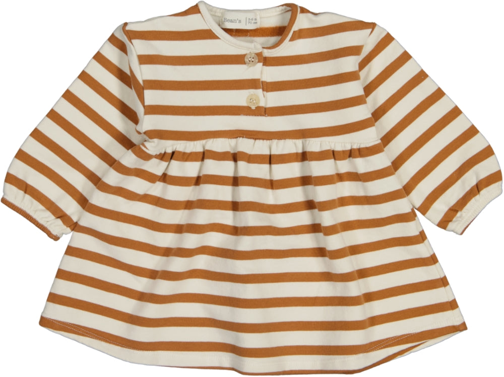 SHED-Striped dress Caramel