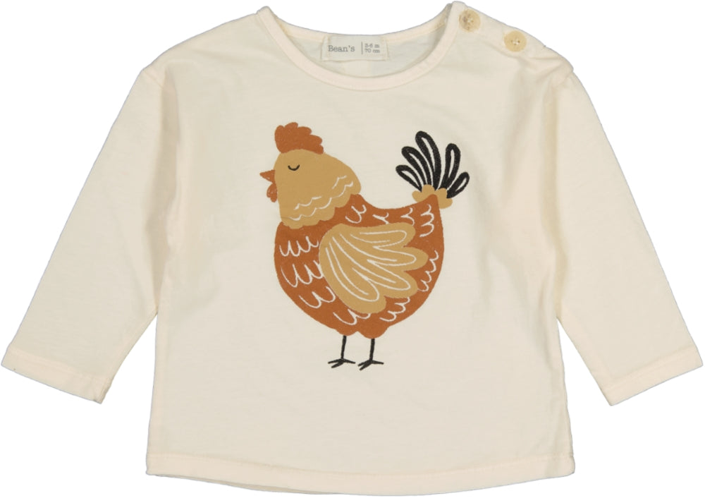 DAHLIA-Chicken T-shirt Ecru
