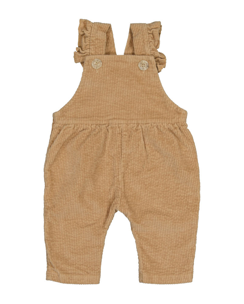 HOSE-Frilly Dungarees Sand