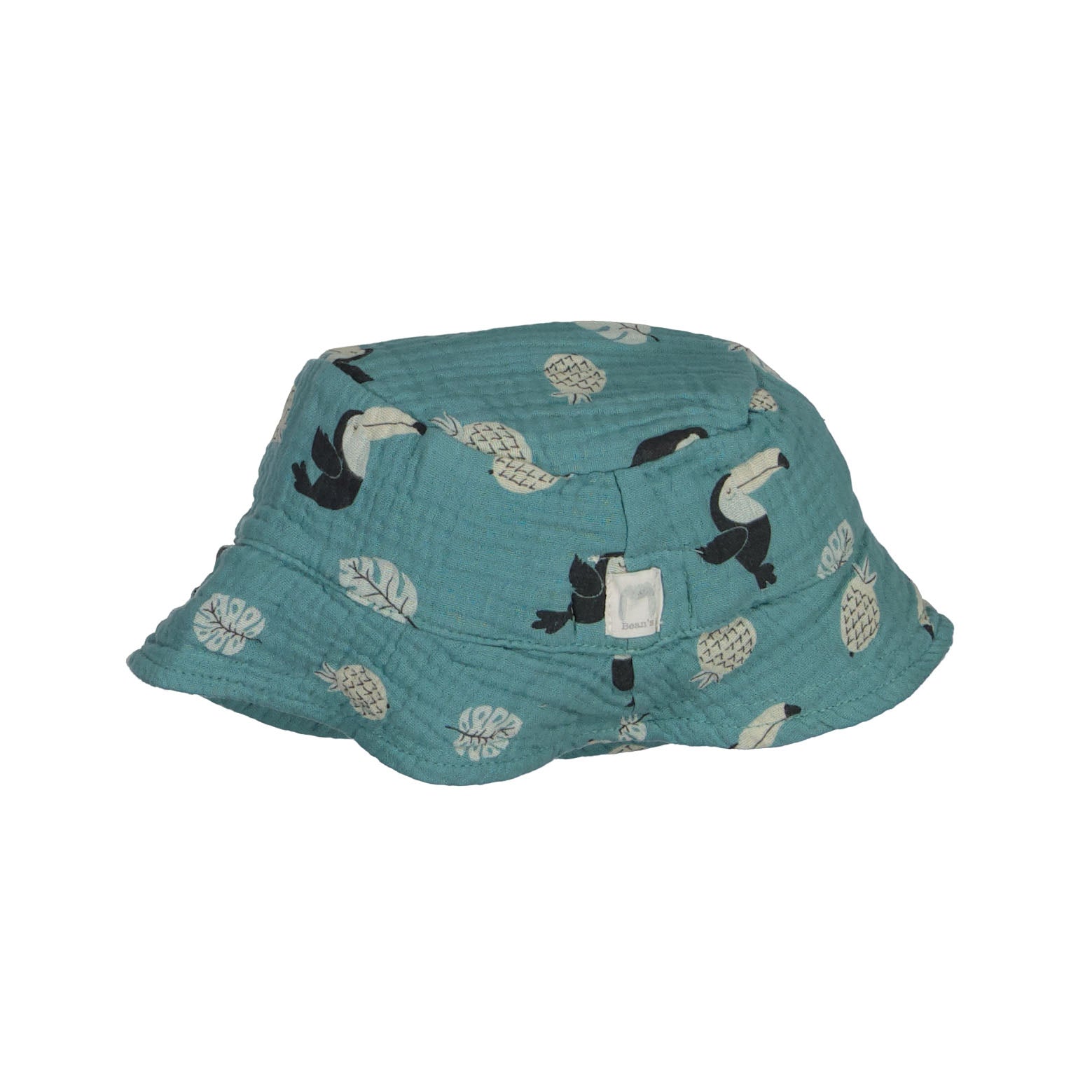 Printed Muslin hat Seagreen