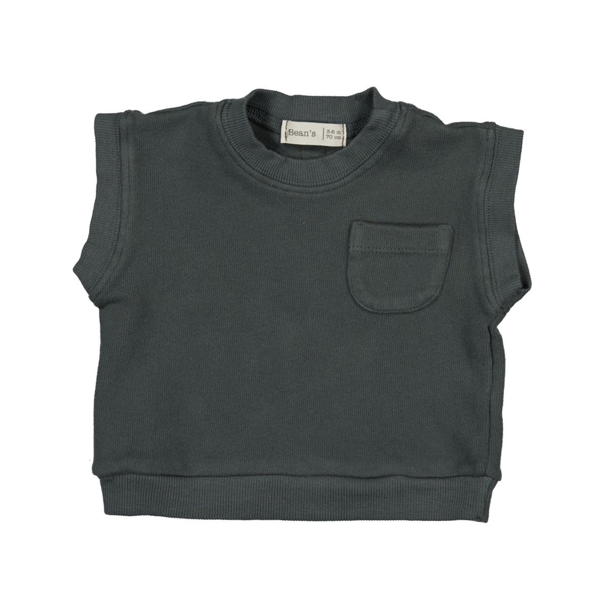 BRUNO-Knited Jersey Vest Charcoal