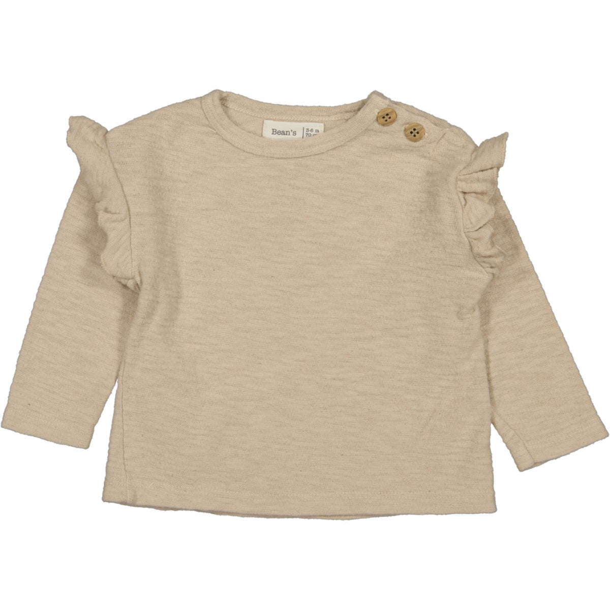 AXEL- Slub cotton jersey Frilly T-shirt Stone