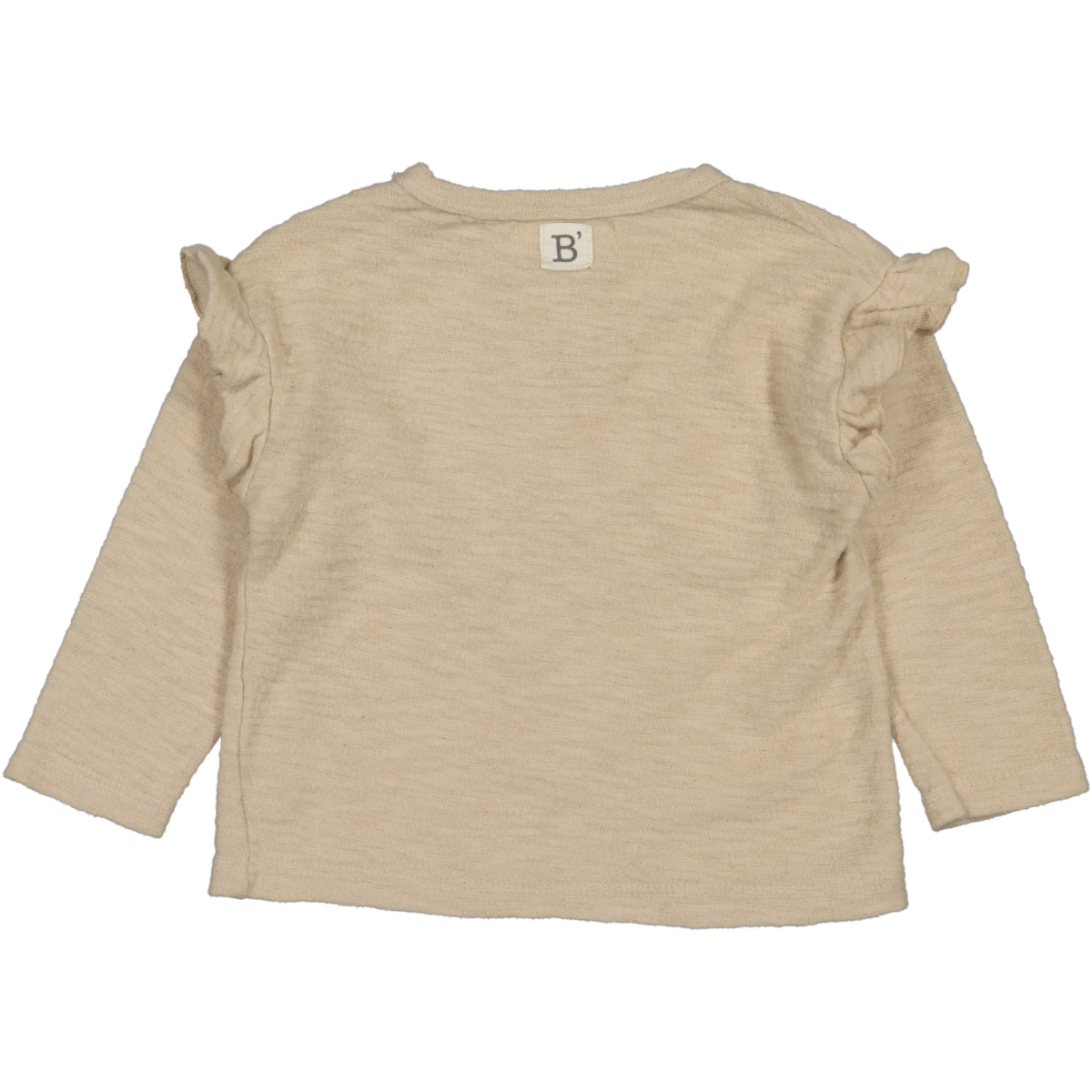 AXEL- Slub cotton jersey Frilly T-shirt Stone