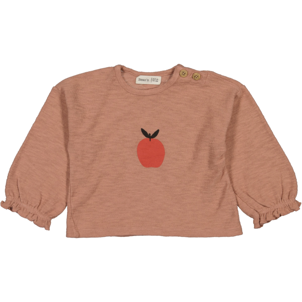 MATEO- Apple Slub cotton jersey T-shirt Old Pink