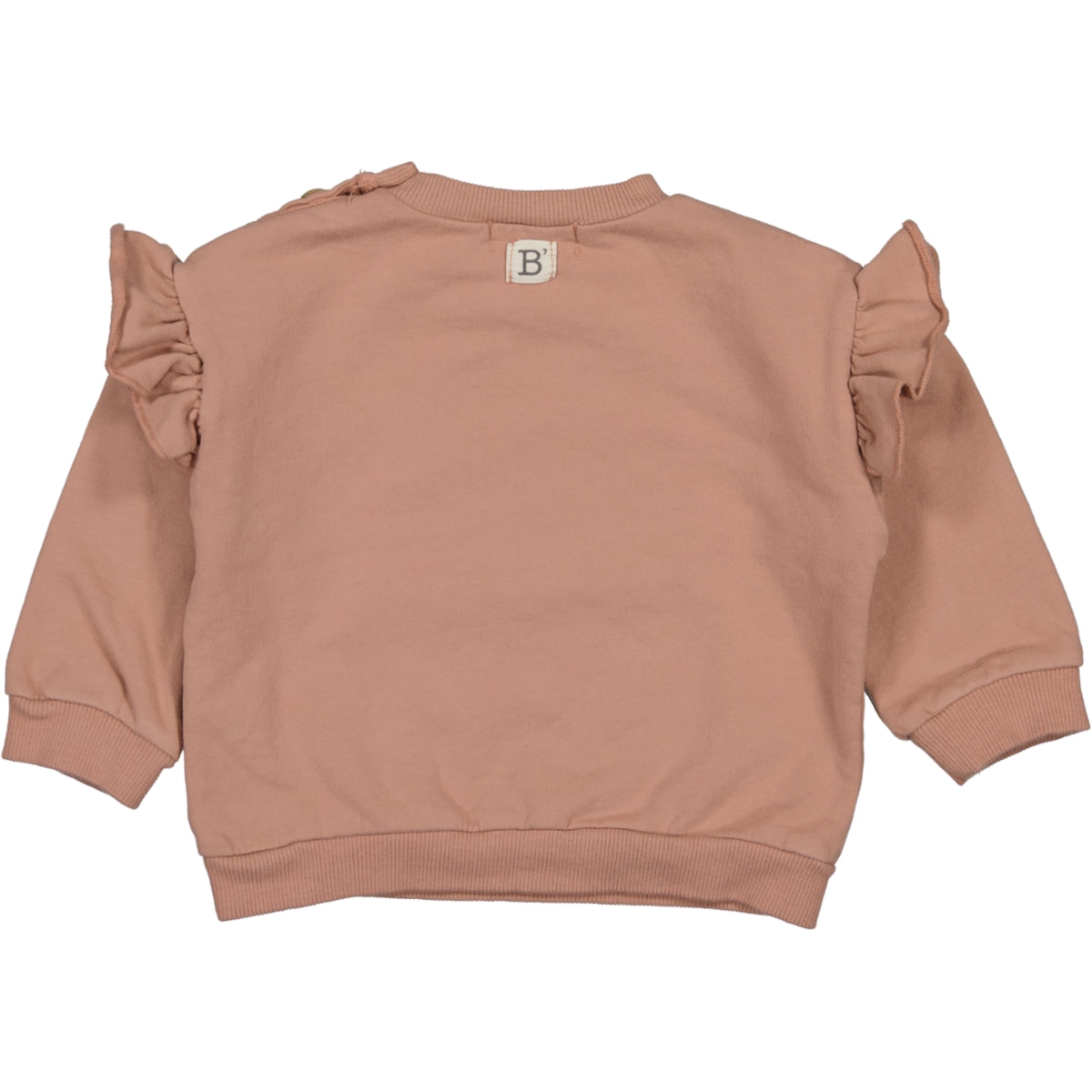 OLIVIA- Frilly sweatshirt Print Old Pink