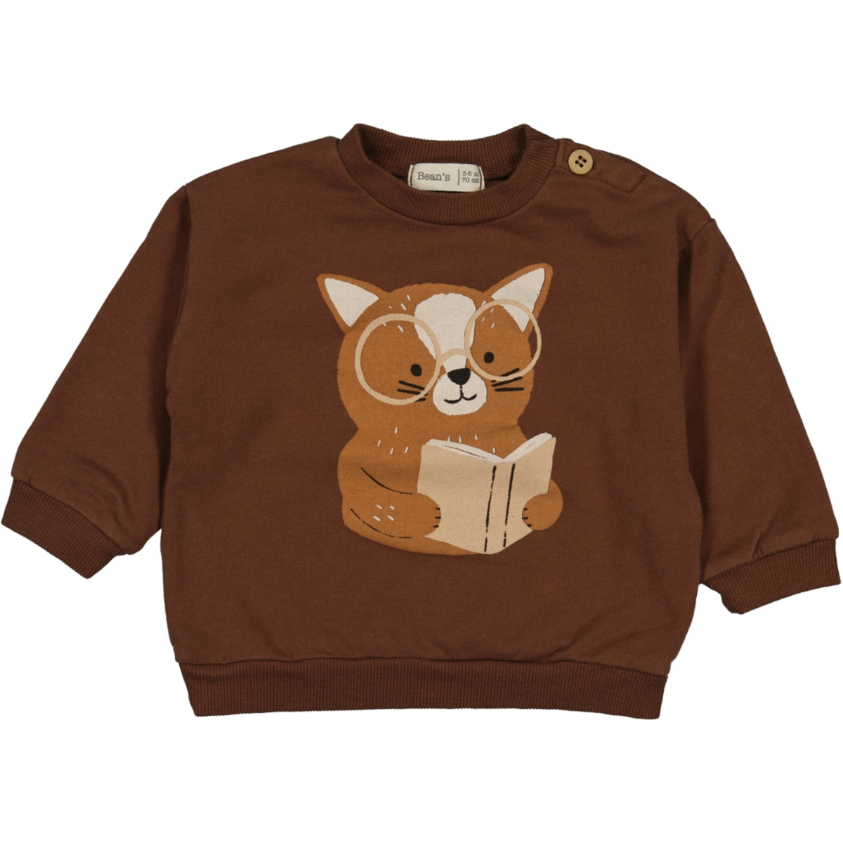 ALEX- Sweatshirt Print Brown