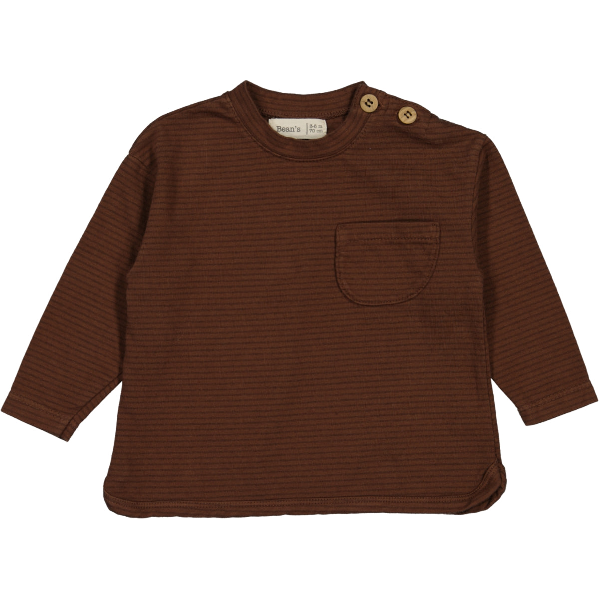 LEO- Slub Cotton Jersey T-shirt Brown