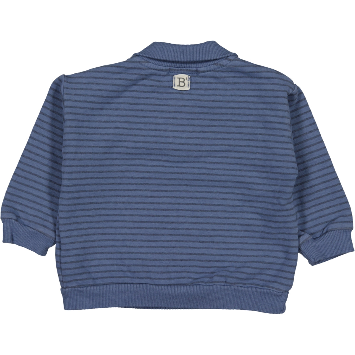 POL- Striped Polo sweatshirt Ink Blue