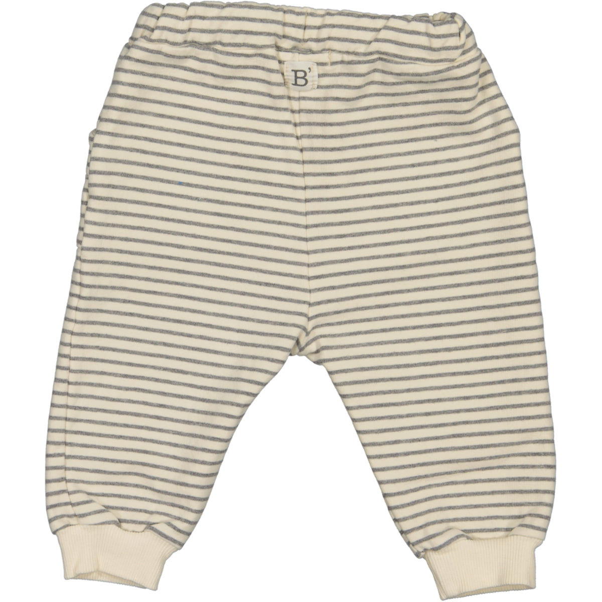 OLIVER- Striped Cotton Fleece Jogger Ecru