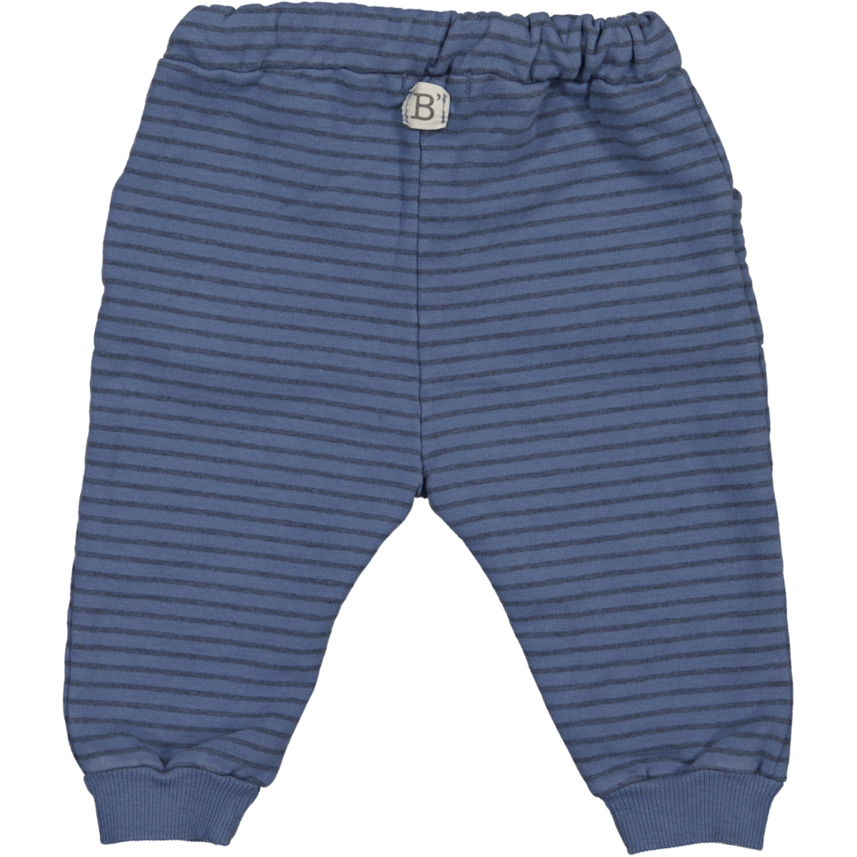 OLIVER- Striped Cotton Fleece Jogger Ink Blue