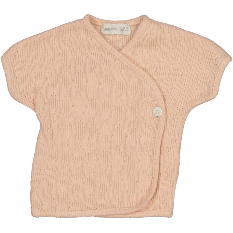 SEA- Pointelle wrap over T-Shirt Pink