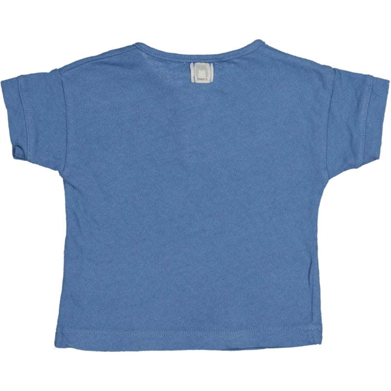 ICE CREAM- Camiseta Algodón Lino Azul