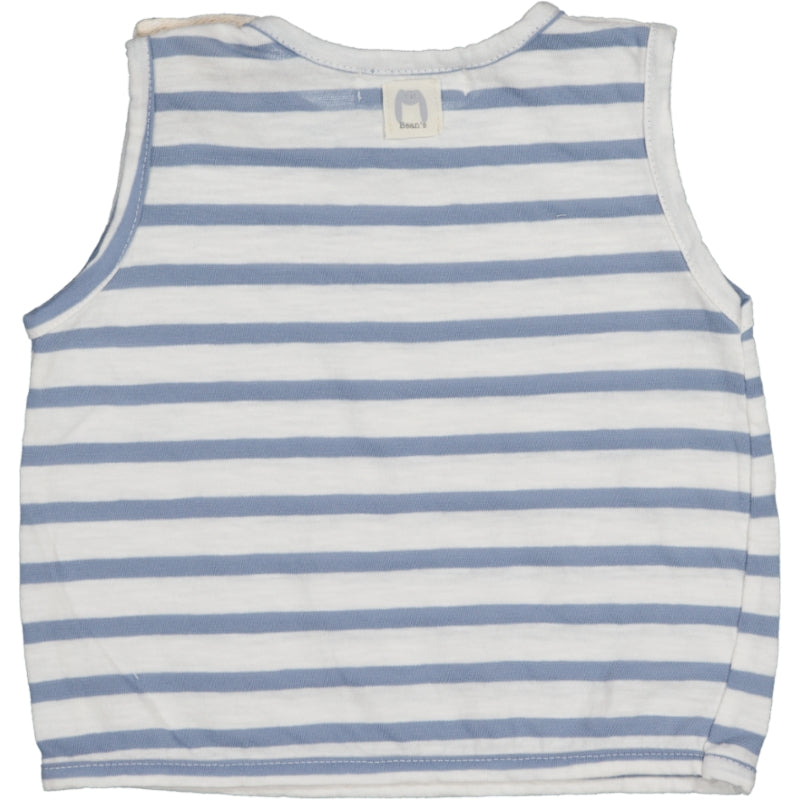 PIER-Striped Top Blue