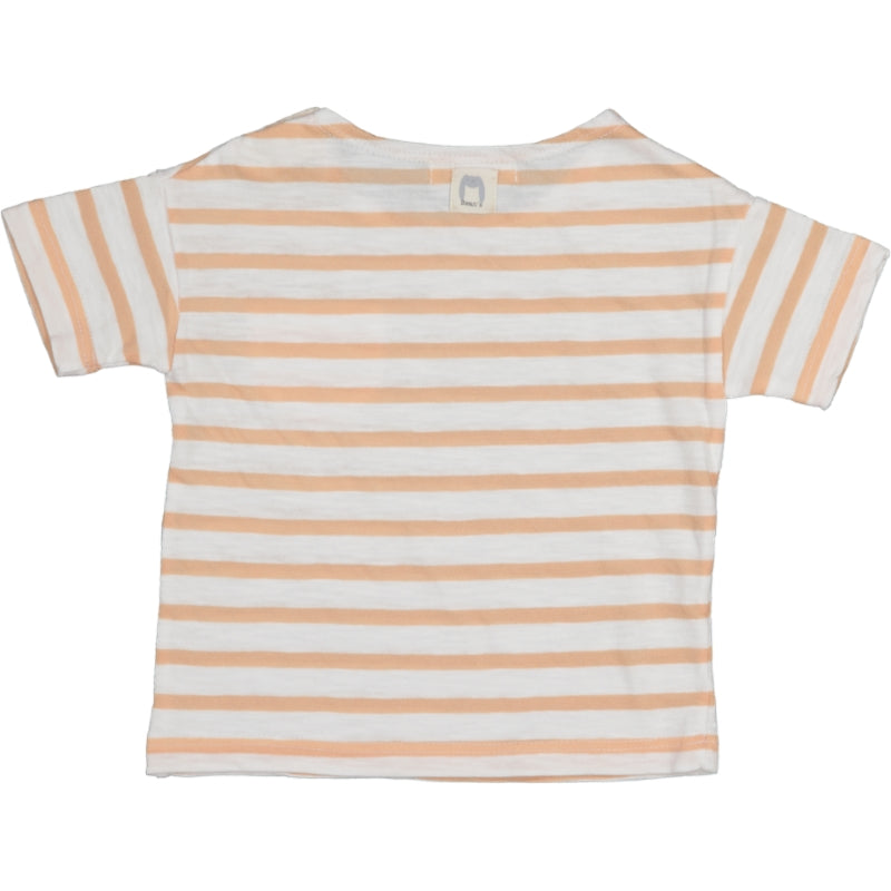 OCEAN-Striped T-shirt Apricot