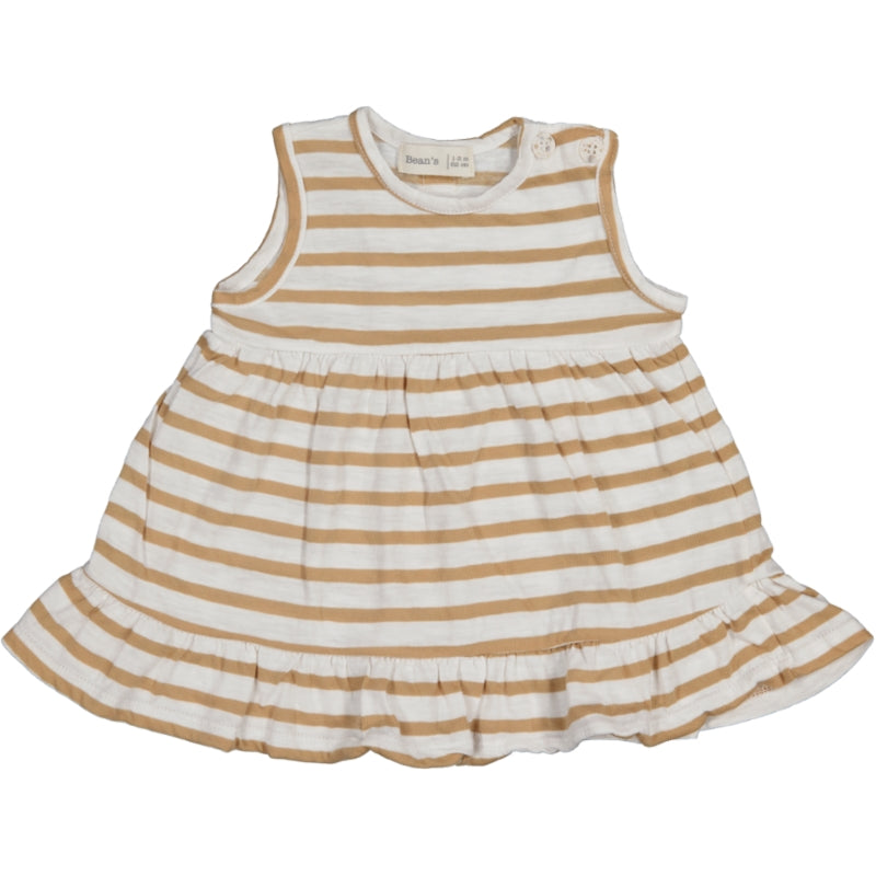 SHOVEL-Striped  ruffled dress