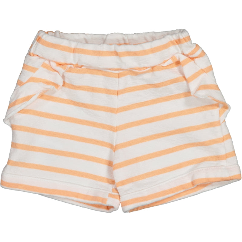 CLAM-Striped frilly Short Peach