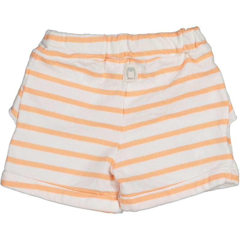 CLAM-Striped frilly Short Peach
